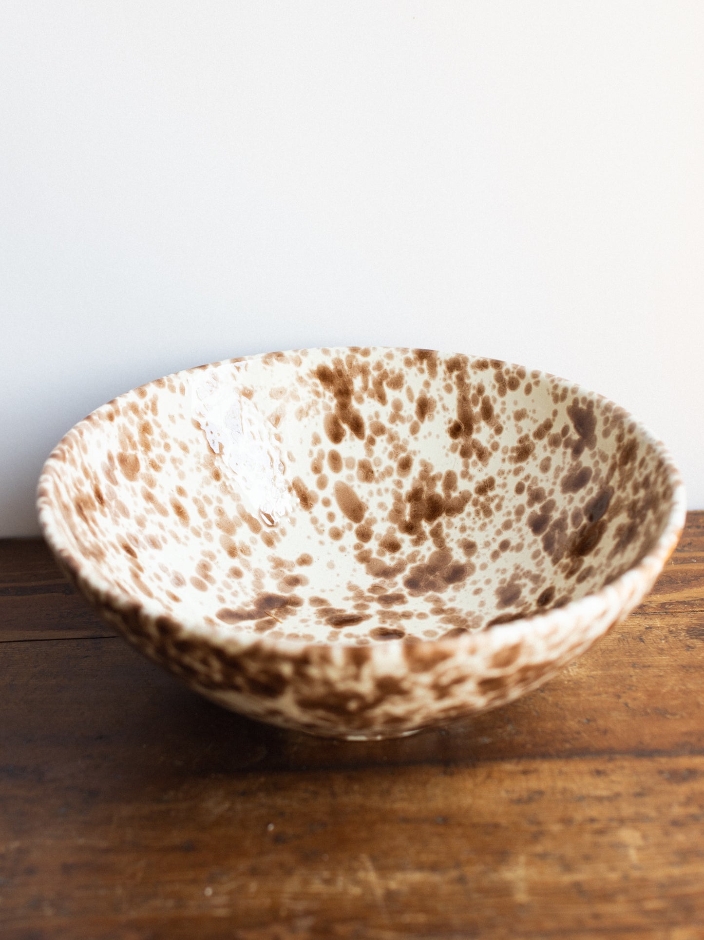 Ceramic Splatter Large Serving Bowl
