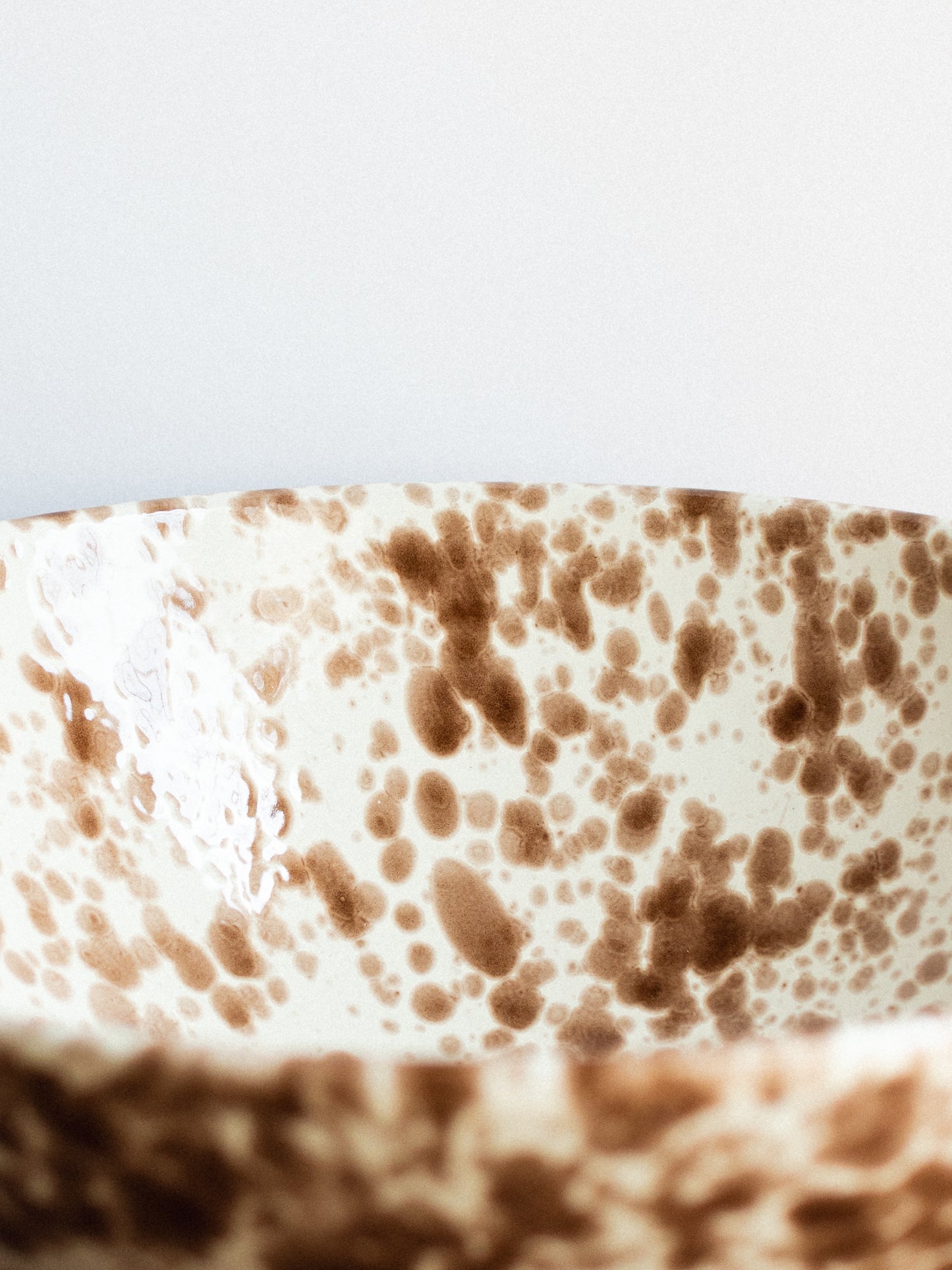 Ceramic Splatter Large Serving Bowl