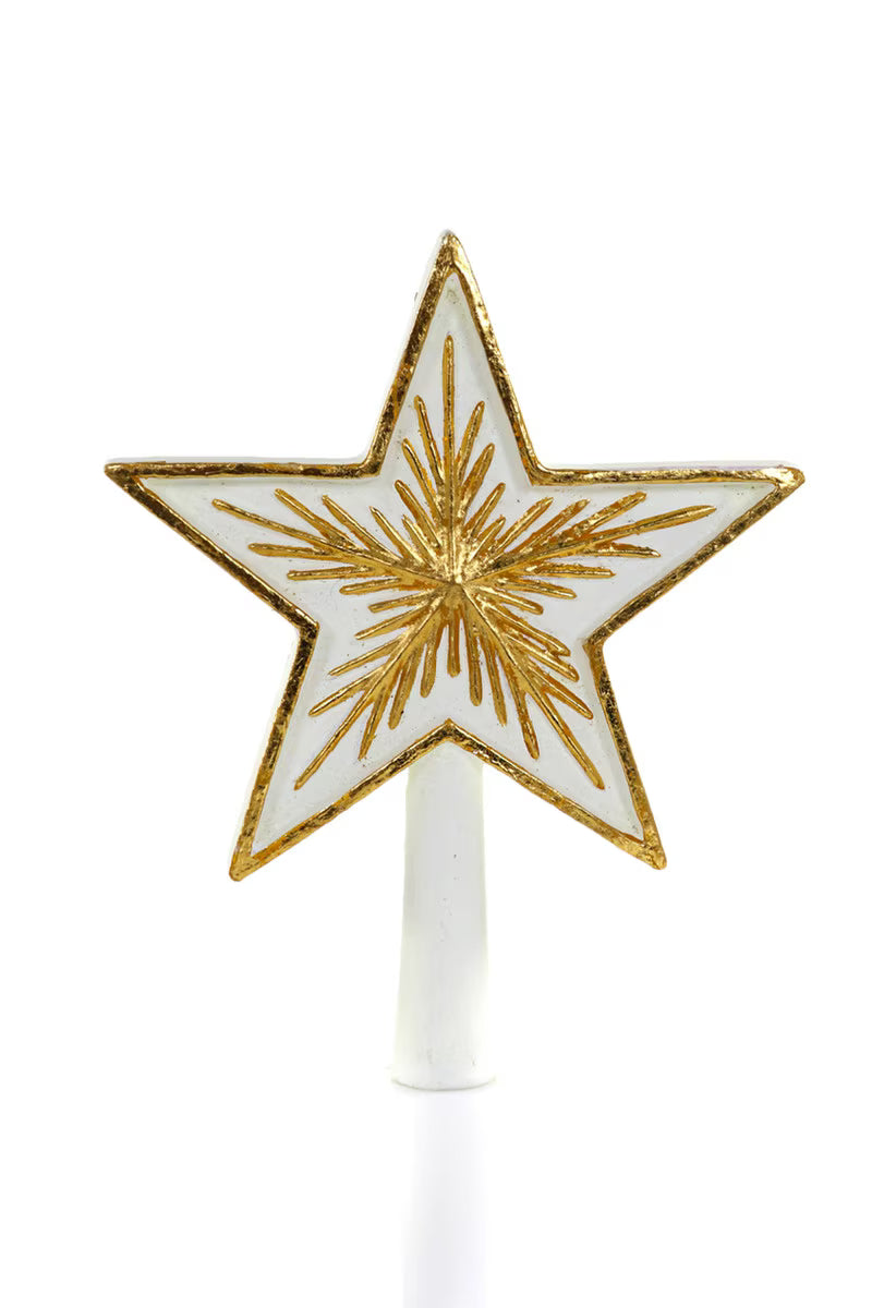 5 Pt Starburst Tree Topper (White Gold)