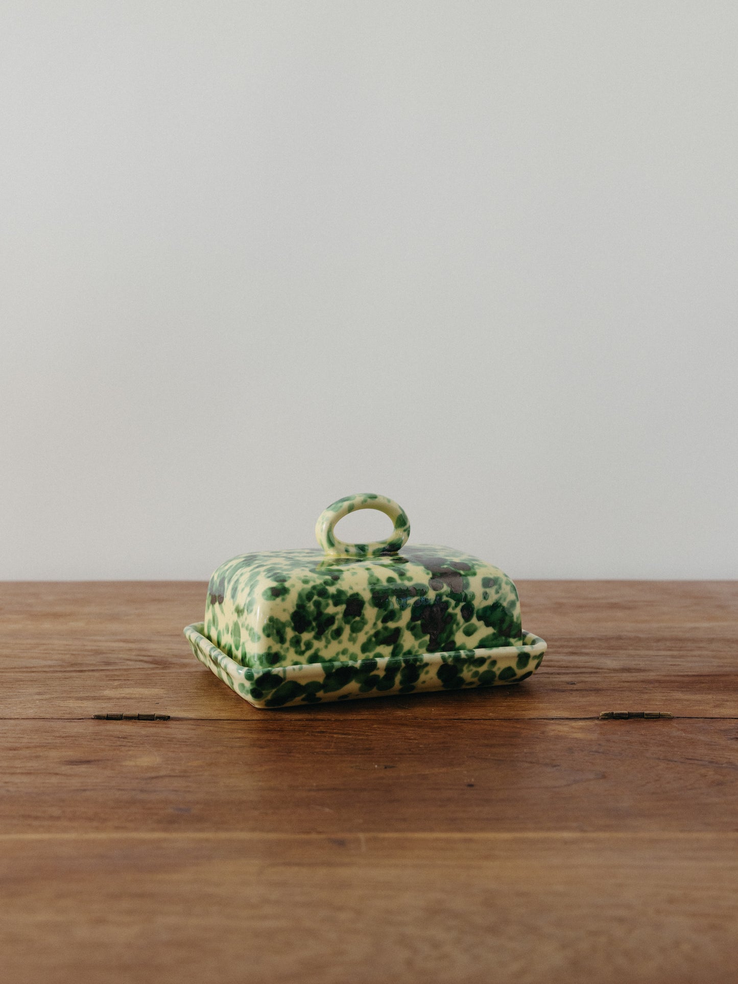 Ceramic Splatter Butter Dish with Lid