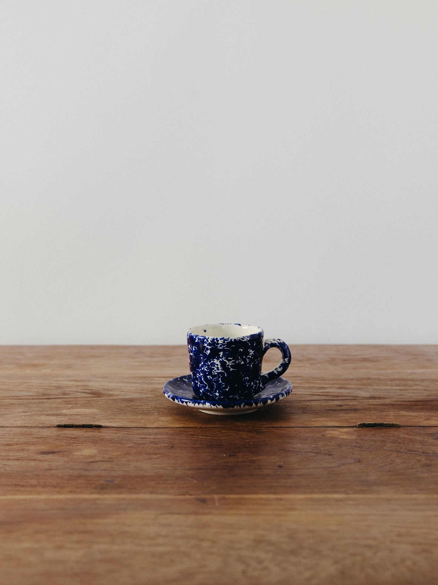 Ceramic Splatter Coffee Cup with Saucer