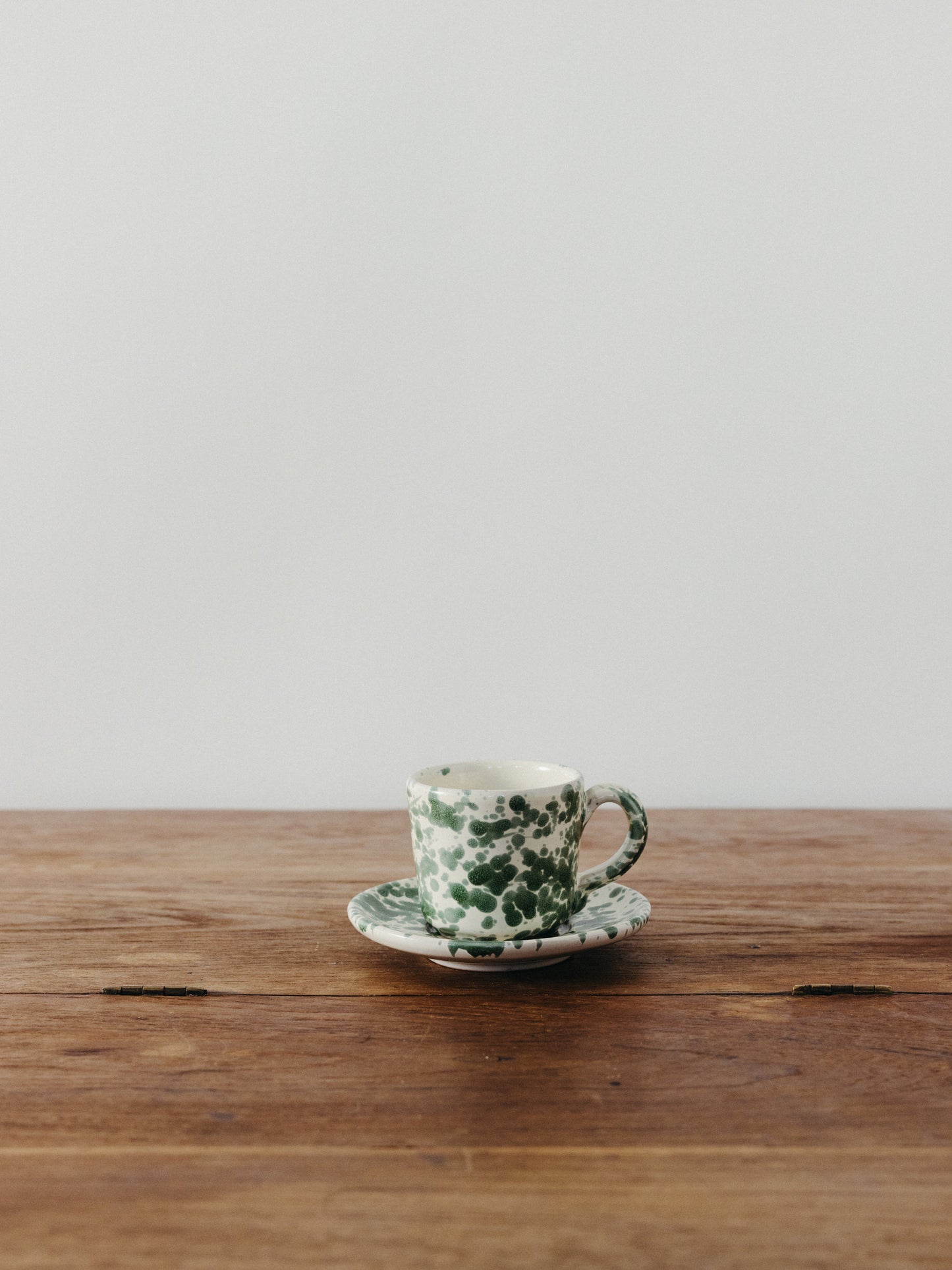 Ceramic Splatter Coffee Cup with Saucer
