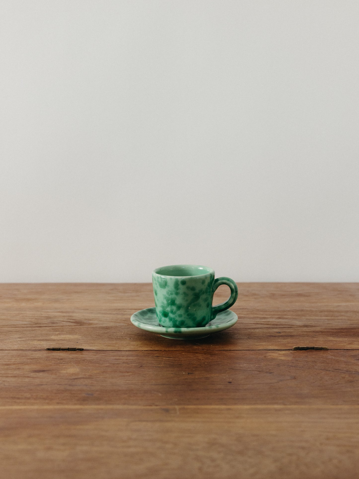 Ceramic Splatter Coffee Cup with Saucer
