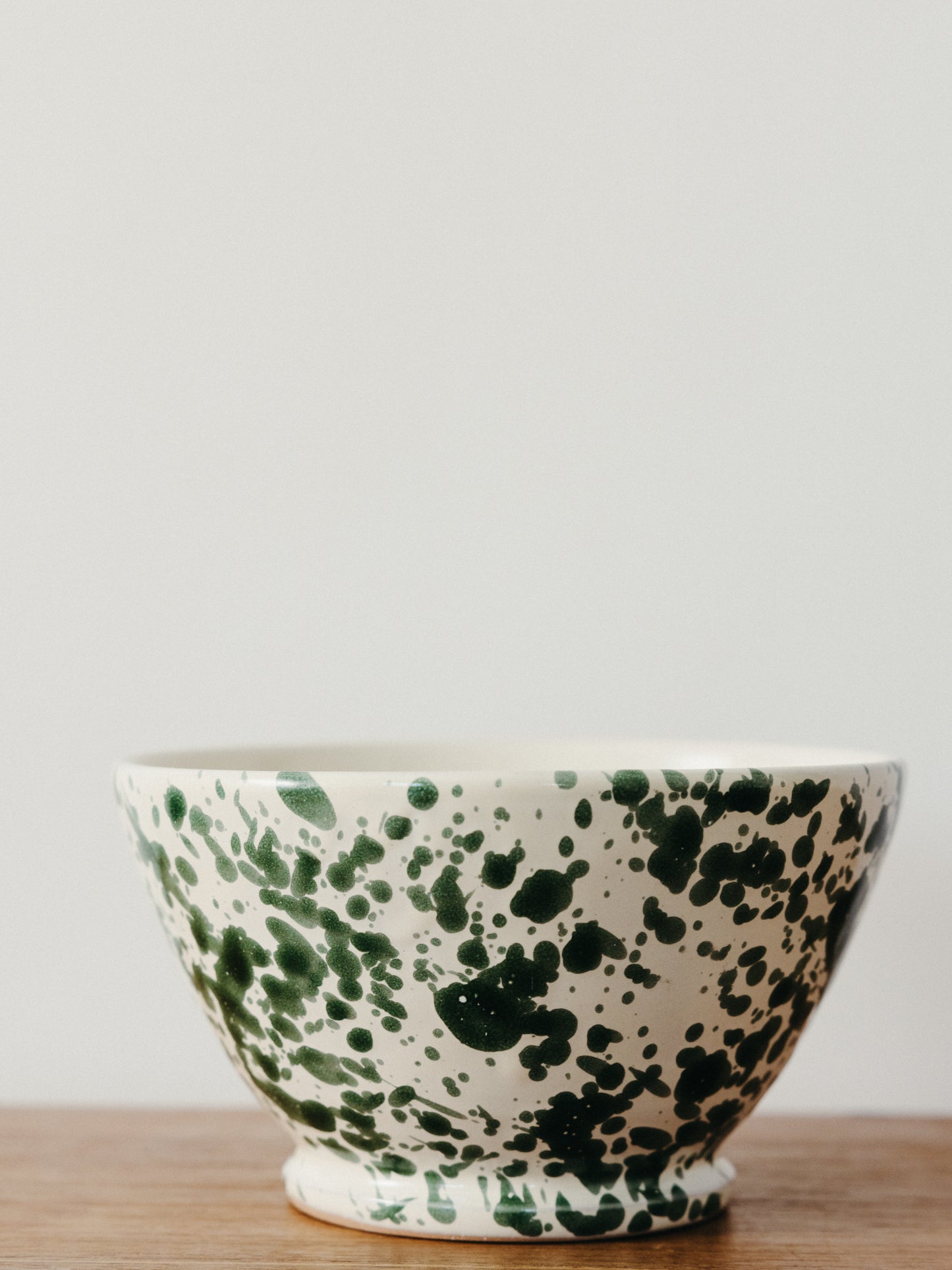 Ceramic Splatter Footed Berry Bowl