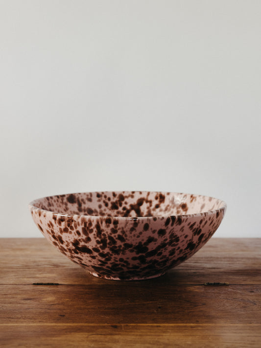 Ceramic Splatter Large Serving Bowl