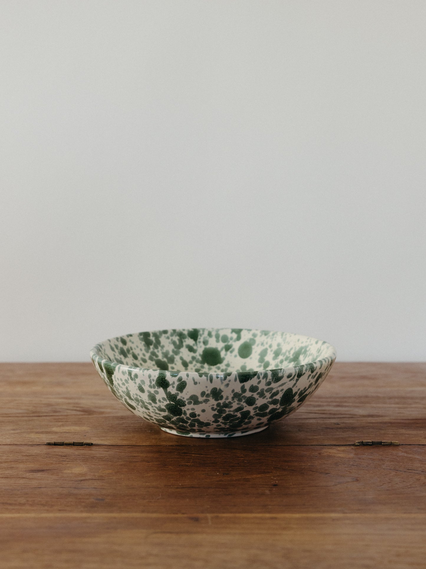 Ceramic Splatter Low Salad Bowl