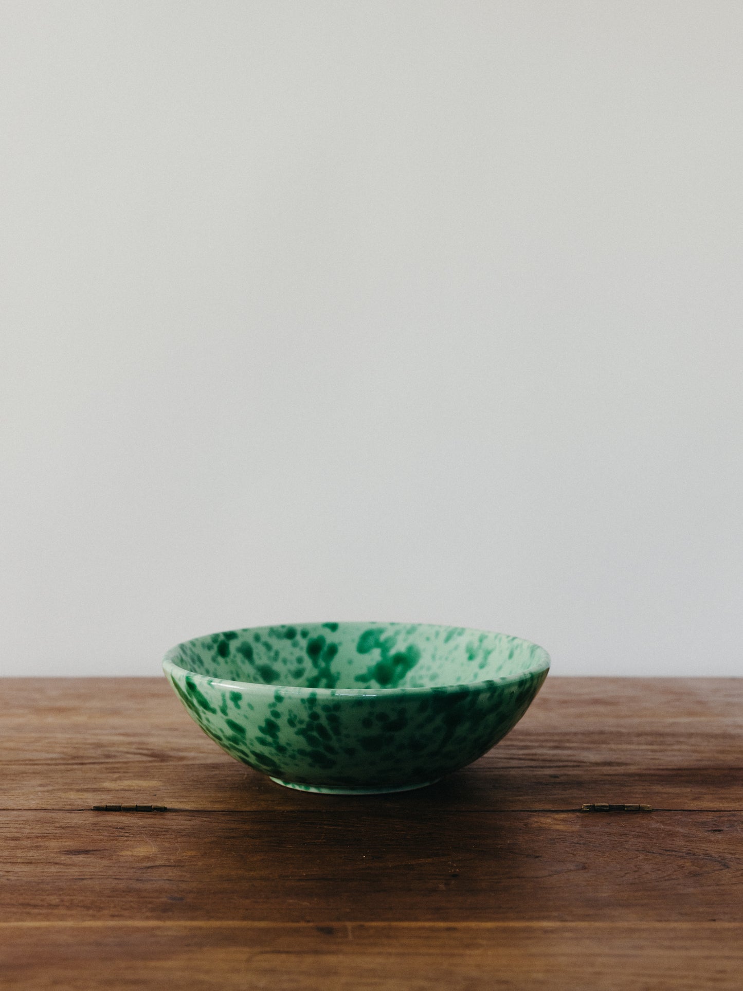 Ceramic Splatter Low Salad Bowl