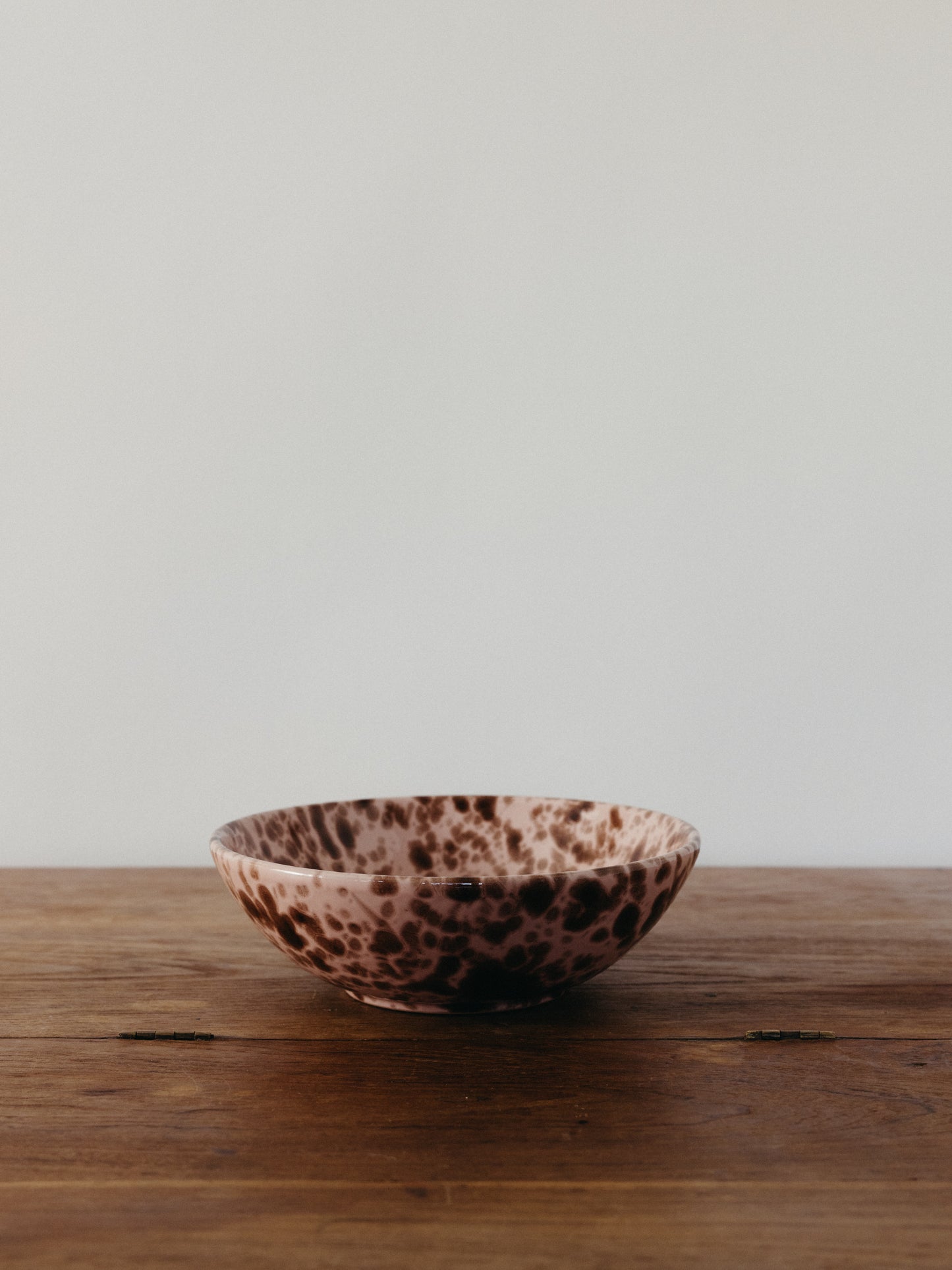 Ceramic Splatter Low Salad Bowl