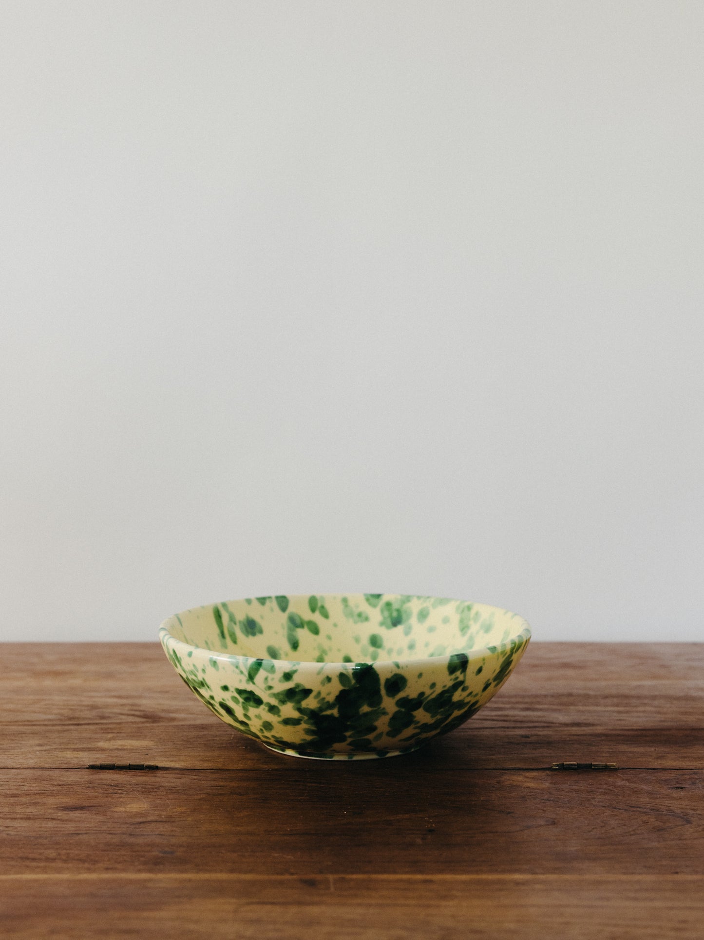 Ceramic Splatter Low Salad Bowl