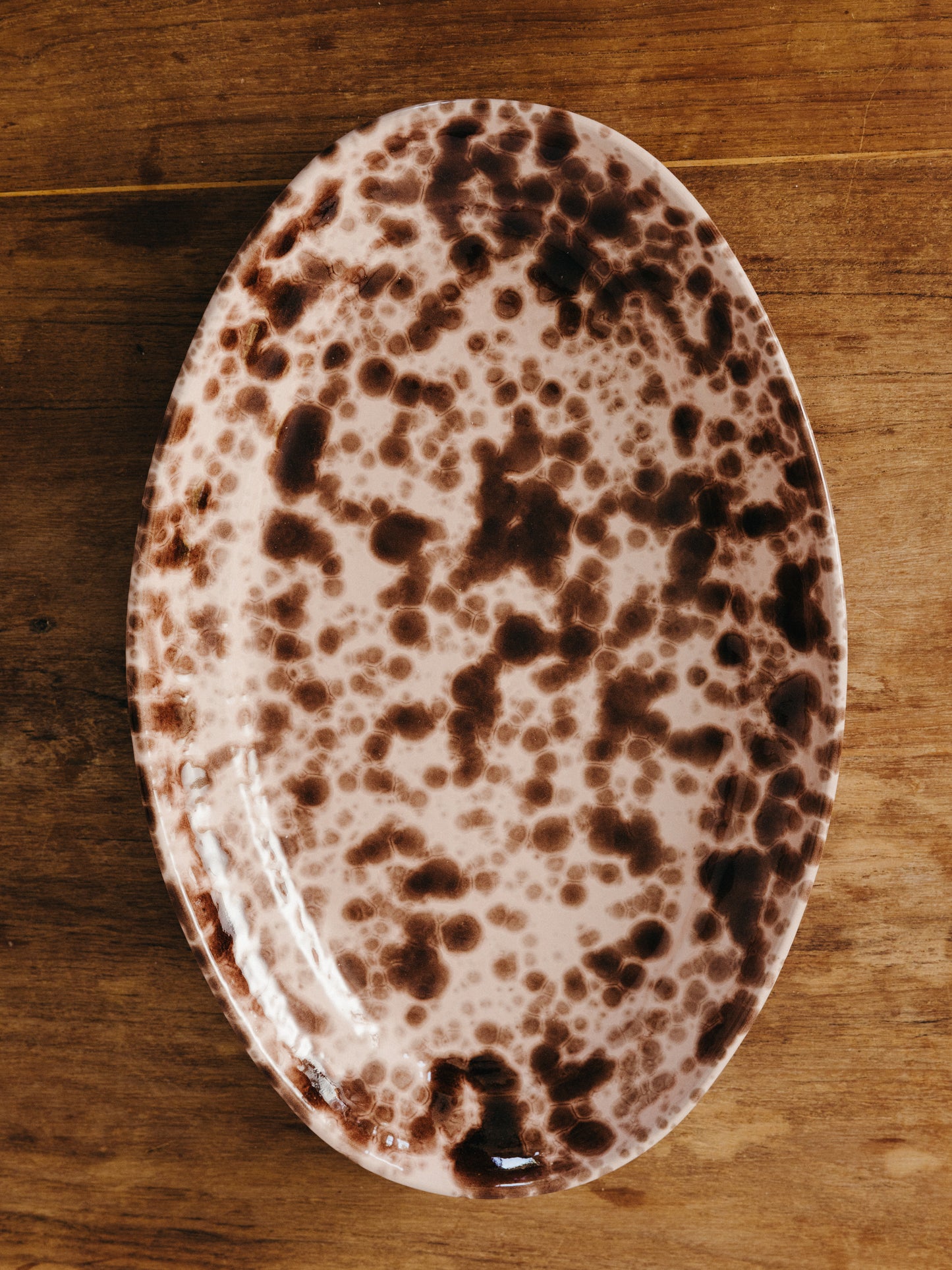 Ceramic Splatter Medium Oval Plate