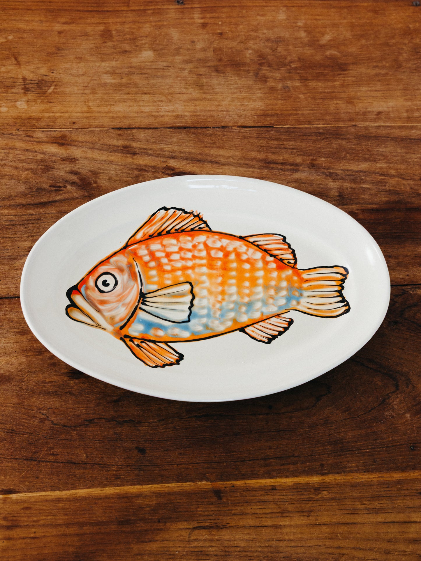 Ceramic Fish Medium Oval Plate