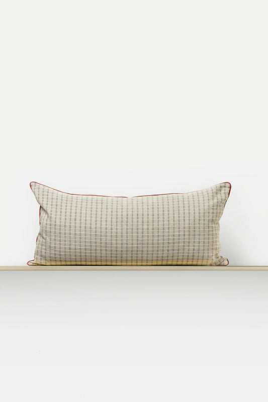 Chiarastella "F58" Lumbar Pillow in Stone Grey/Black