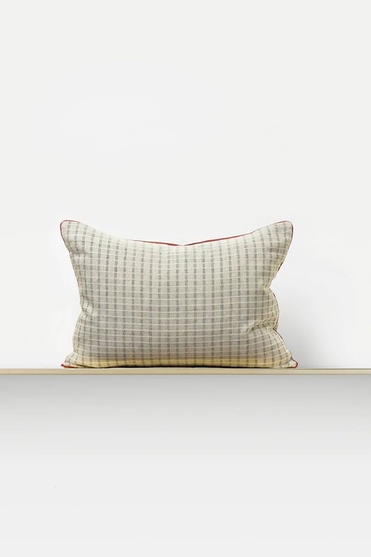 Chiarastella "F58" Rectangle Pillow in Stone Grey/Black