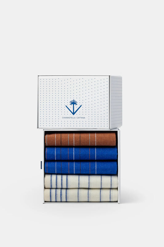 Chiarastella Stilla Cobalto Tea Towel Box Set