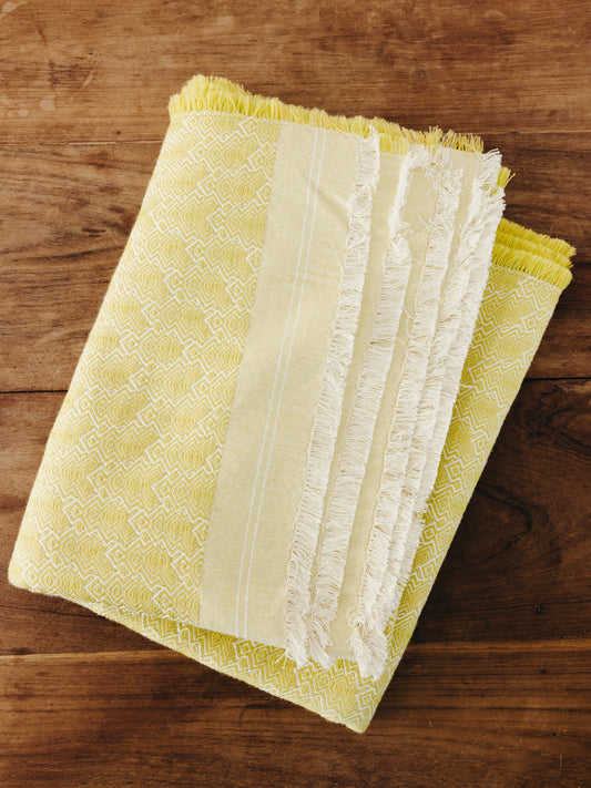 Chiarastella "F28" Wool Throw in Mango