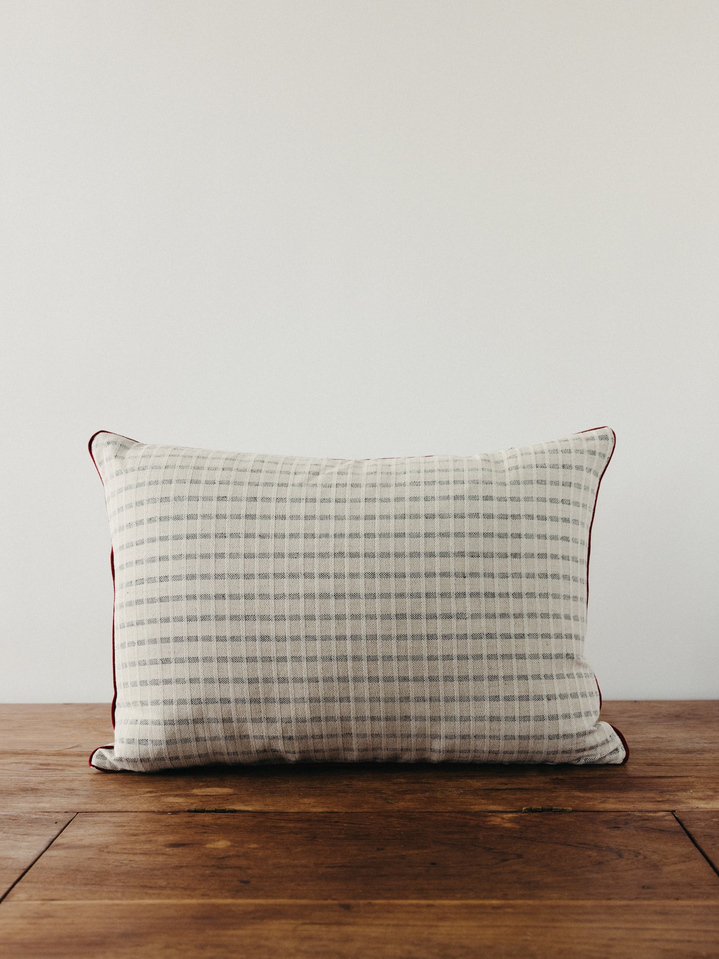 Chiarastella "F58" Rectangle Pillow in Beige/Royal Blue