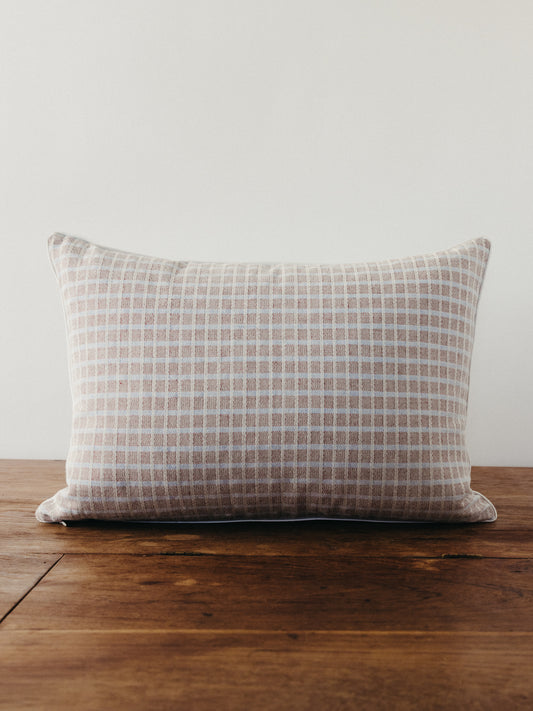 Chiarastella "F58" Rectangle Pillow in Brown/Capri Blue