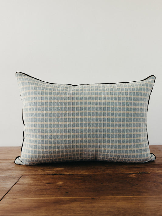 Chiarastella "F58" Rectangle Pillow in Indigo/Olive Green