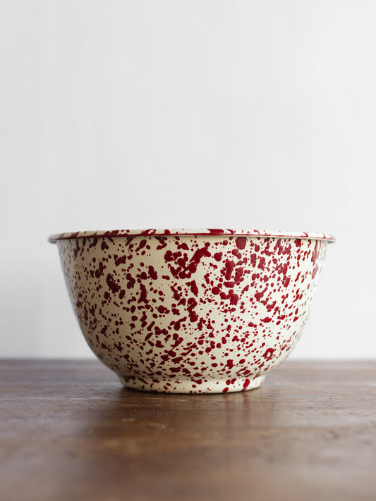 Enamel Splatter Large Salad Bowl