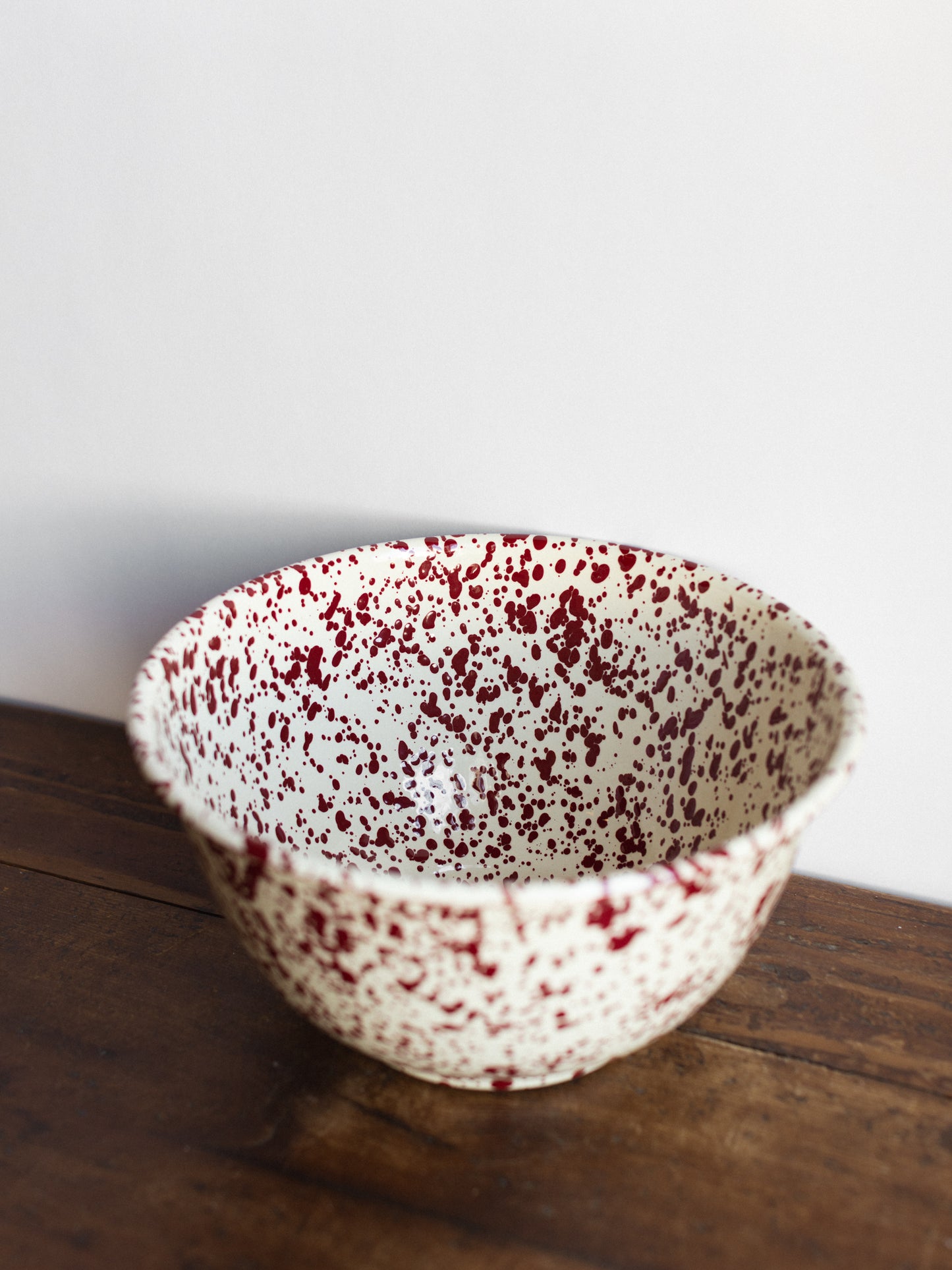 Enamel Splatter Large Salad Bowl