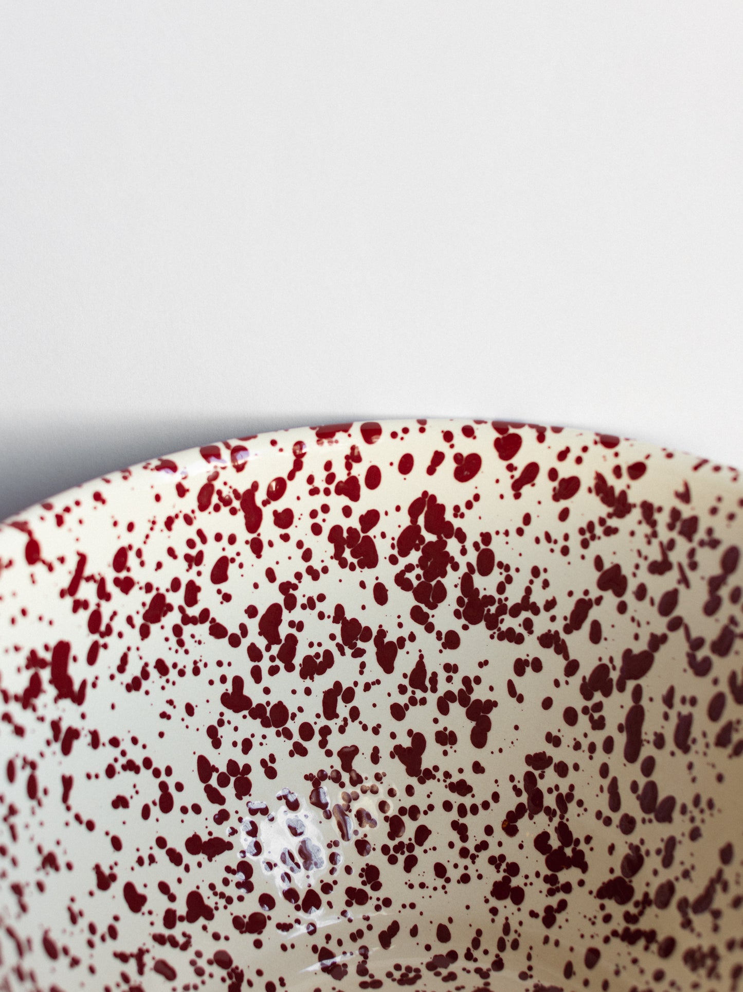 Enamel Splatter Large Salad Bowl