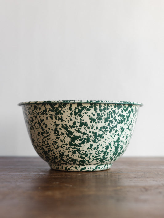 Enamel Splatter Large Salad Bowl