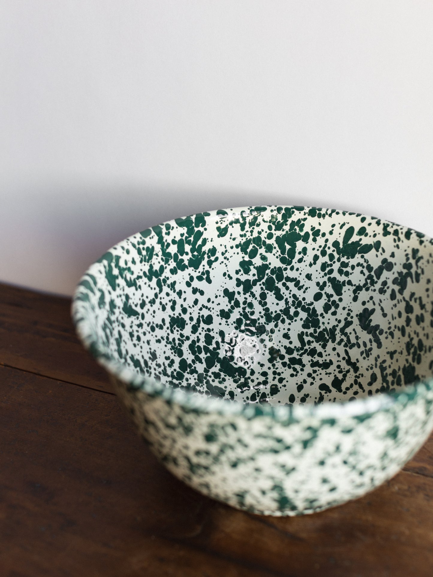 Enamel Splatter Large Salad Bowl