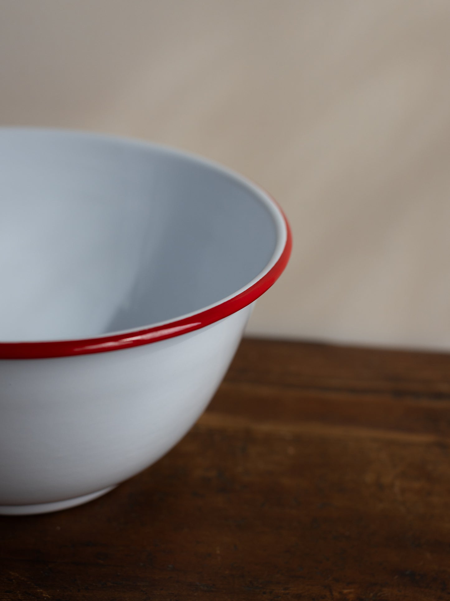 Enamel Vintage Large Salad Bowl