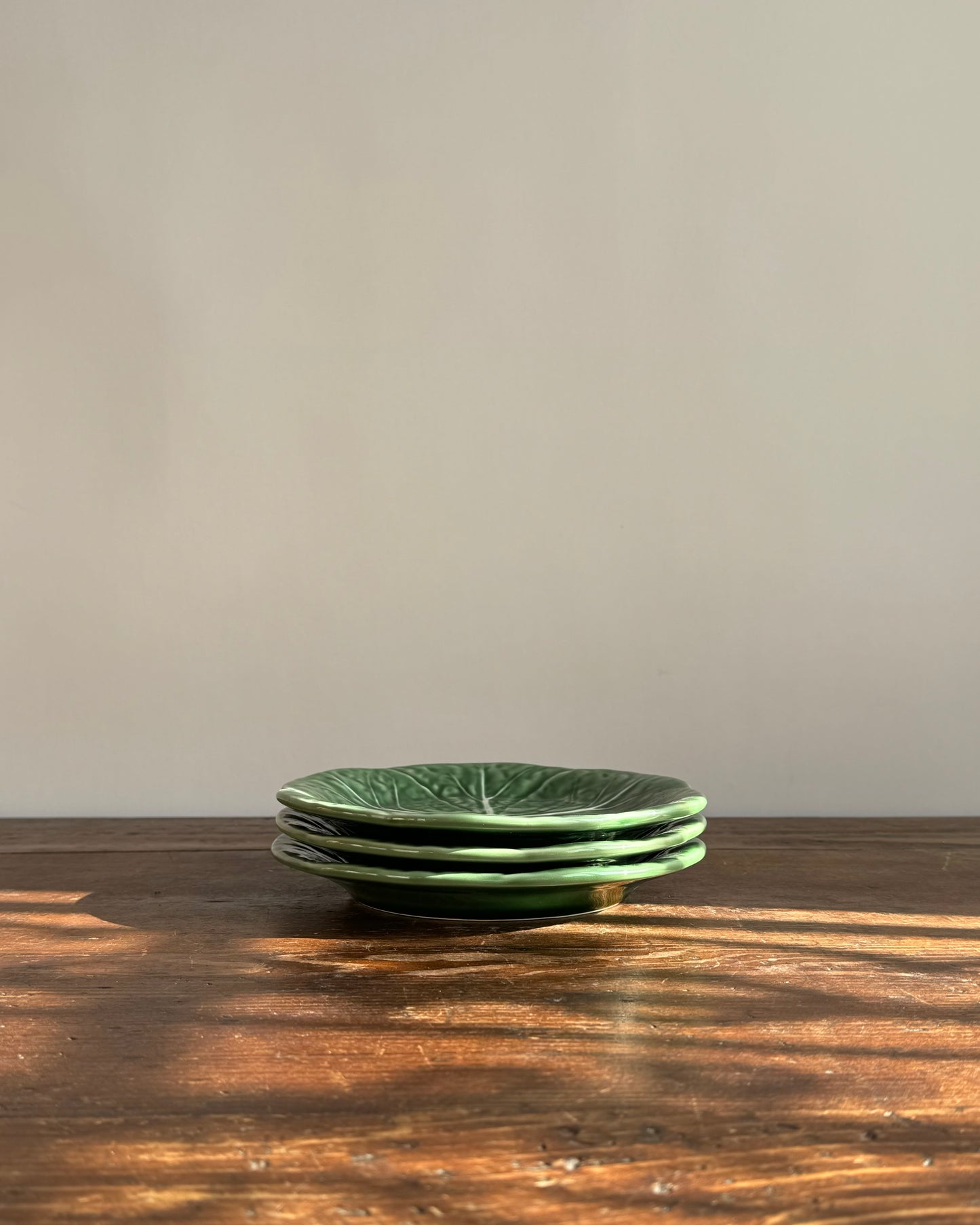 Bordallo Pinheiro Cabbage Dessert Plate Green