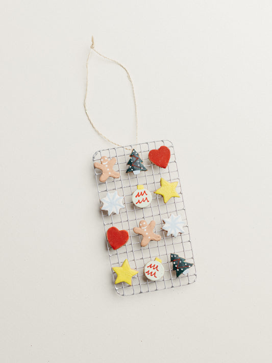 Decorated Christmas Cookie Rack Ornament