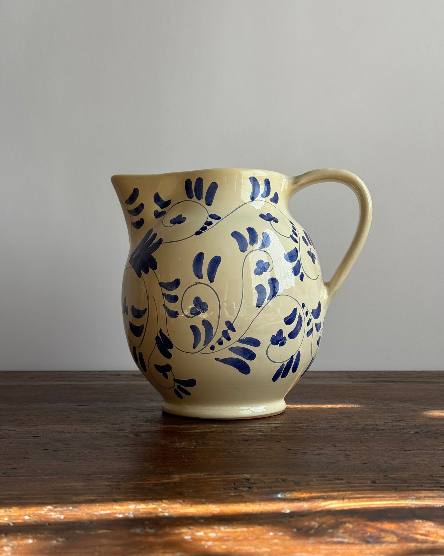 Ceramic "Blue Vines" Boccale Jug