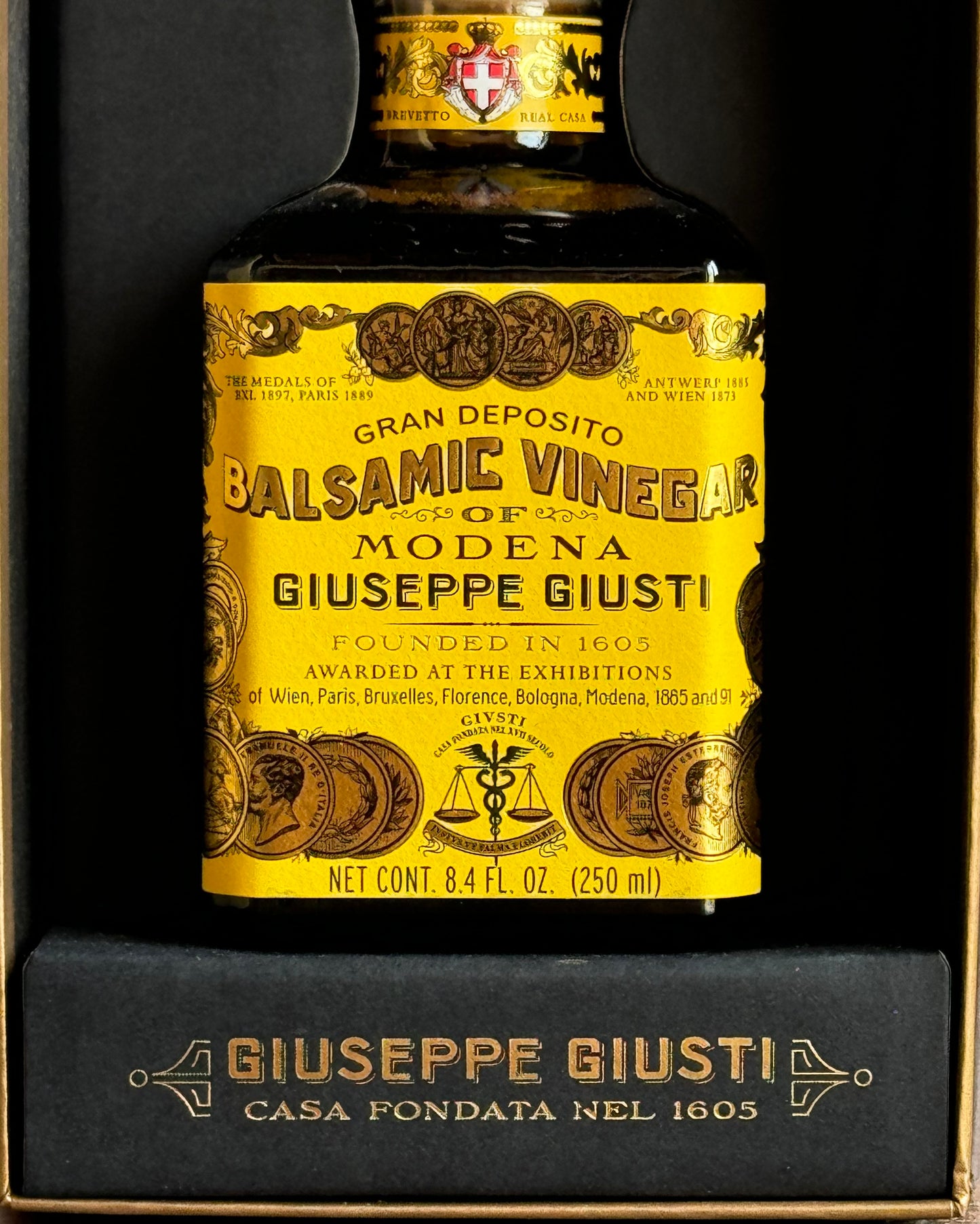 Giusti 4 Gold Medals "Quarto Centenario" Balsamic Vinegar 15yr