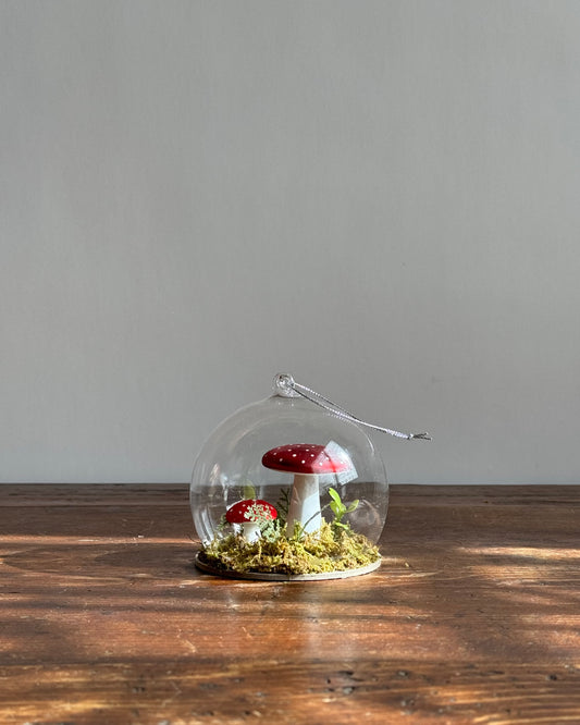 Woodland Mushroom Globe Ornament