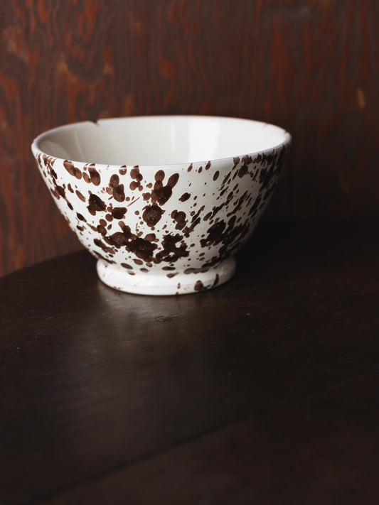 Ceramic Splatter Footed Berry Bowl