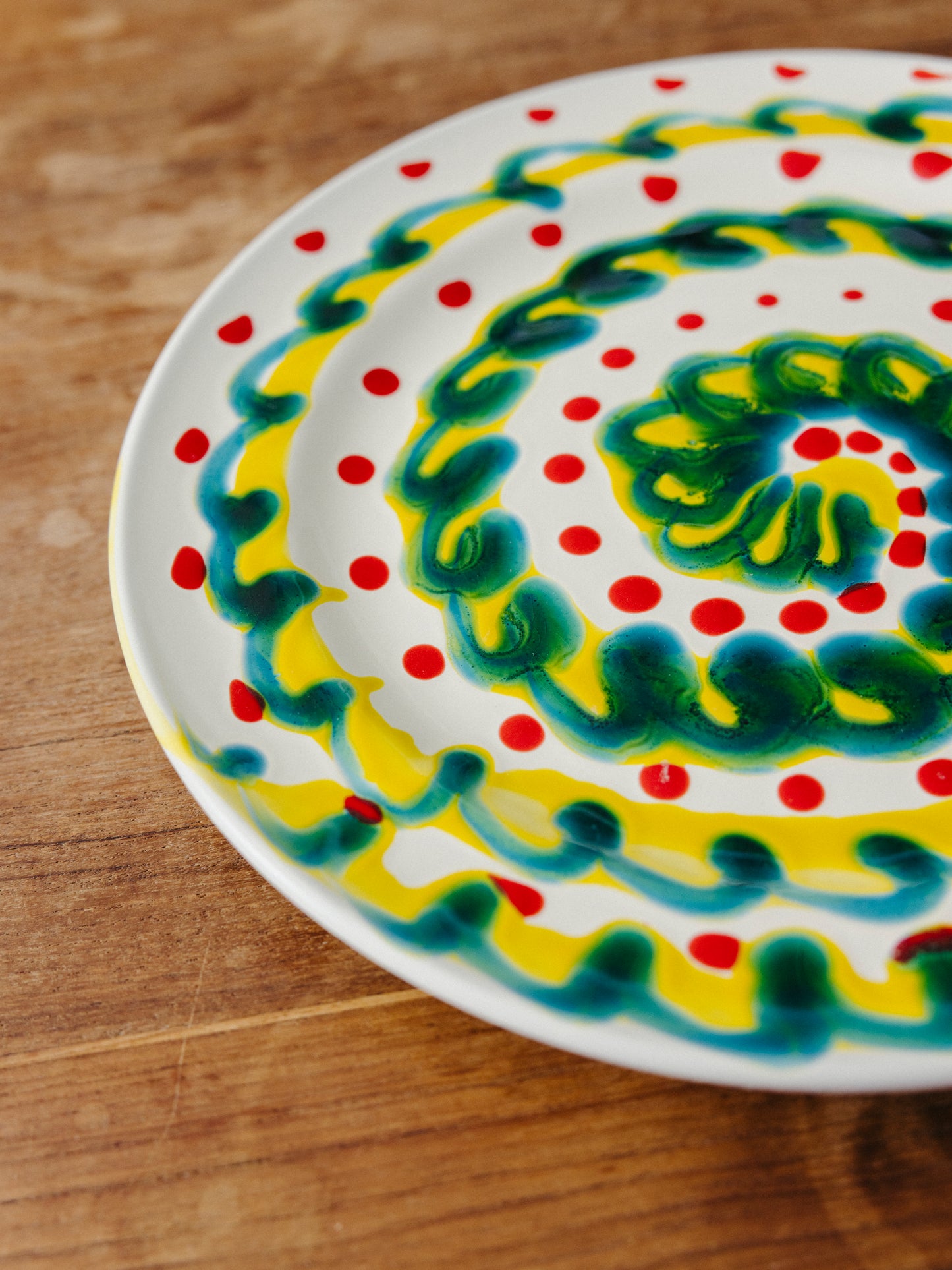 Ceramic Spiral Dinner Plate, No. 04