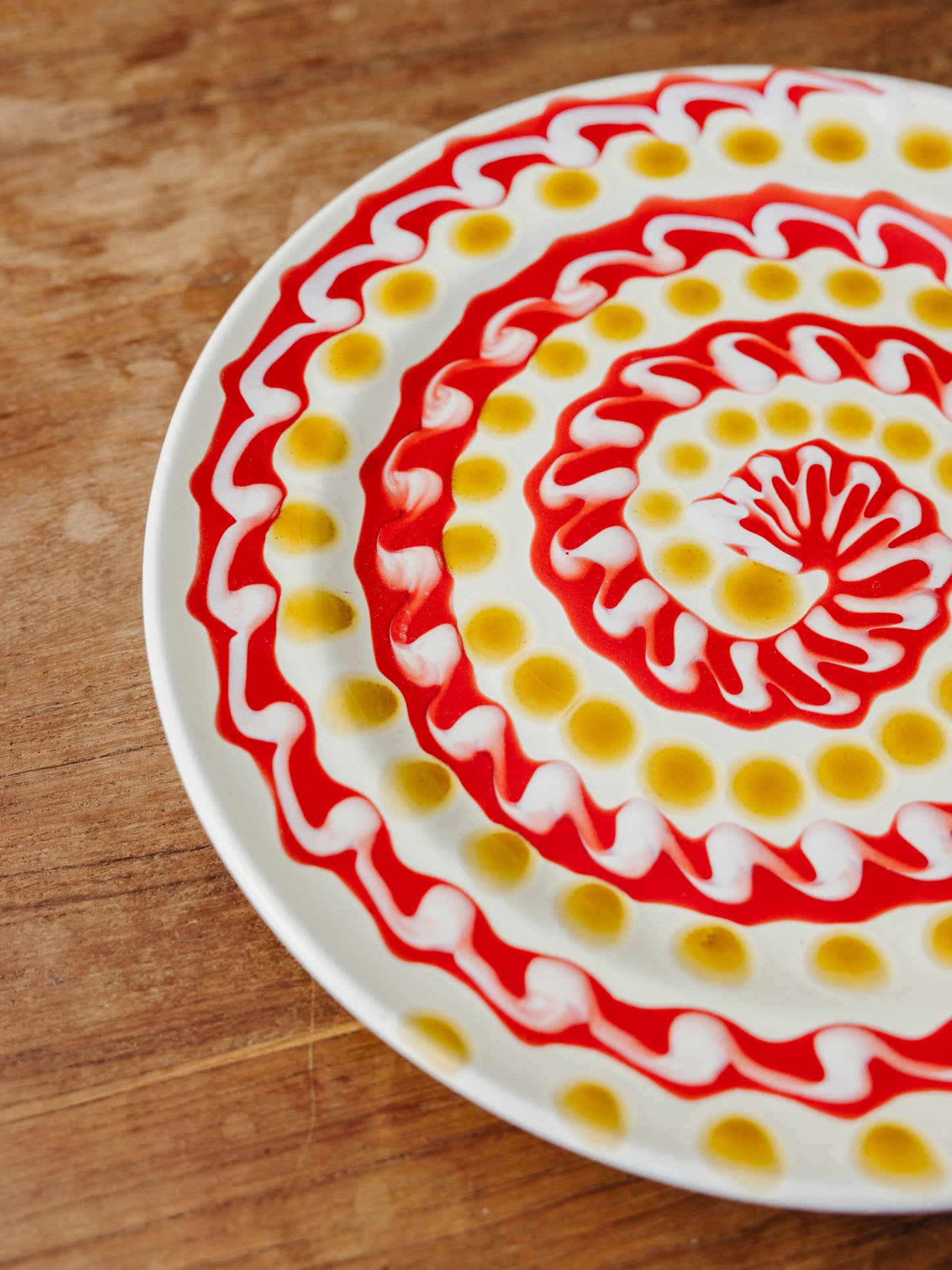 Ceramic Spiral Dinner Plate, No. 05