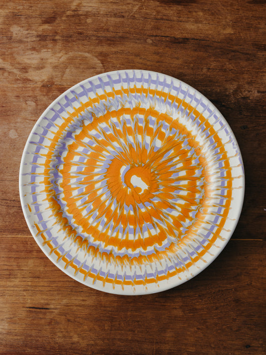 Ceramic Spiral Dinner Plate, No. 07