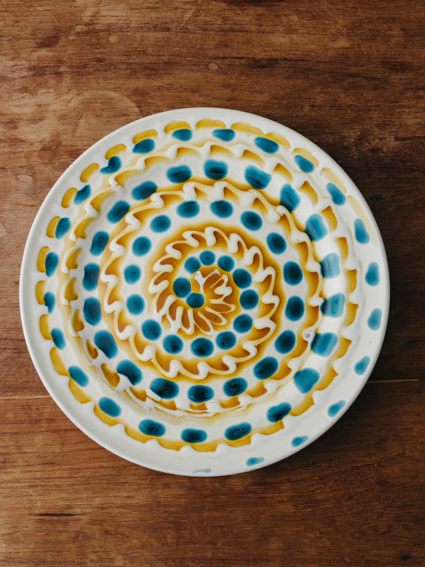 Ceramic Spiral Dinner Plate, No. 10