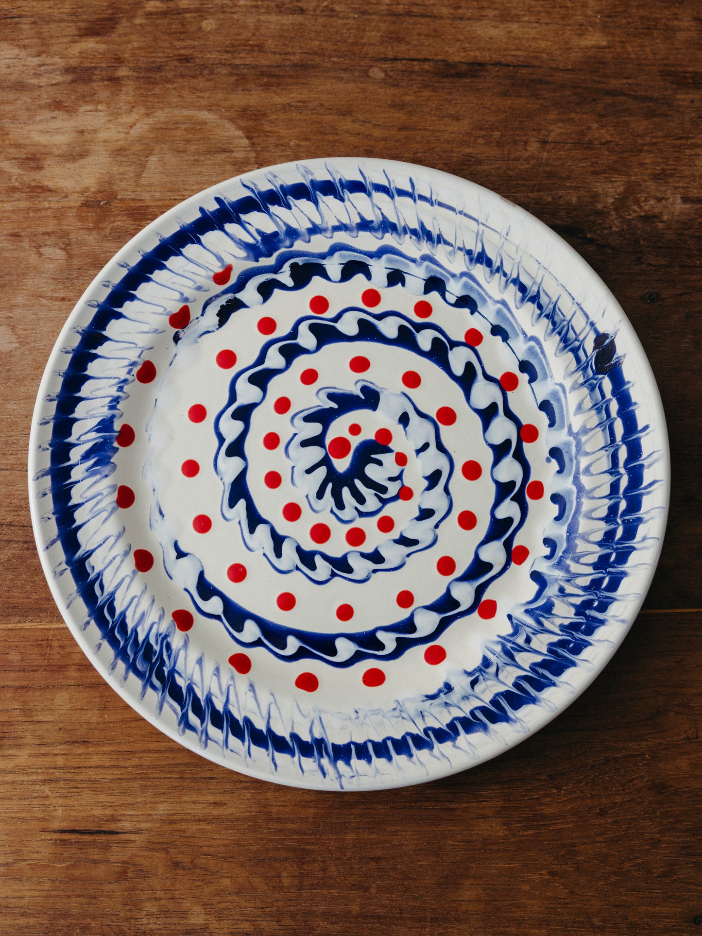Ceramic Spiral Dinner Plate, No. 11