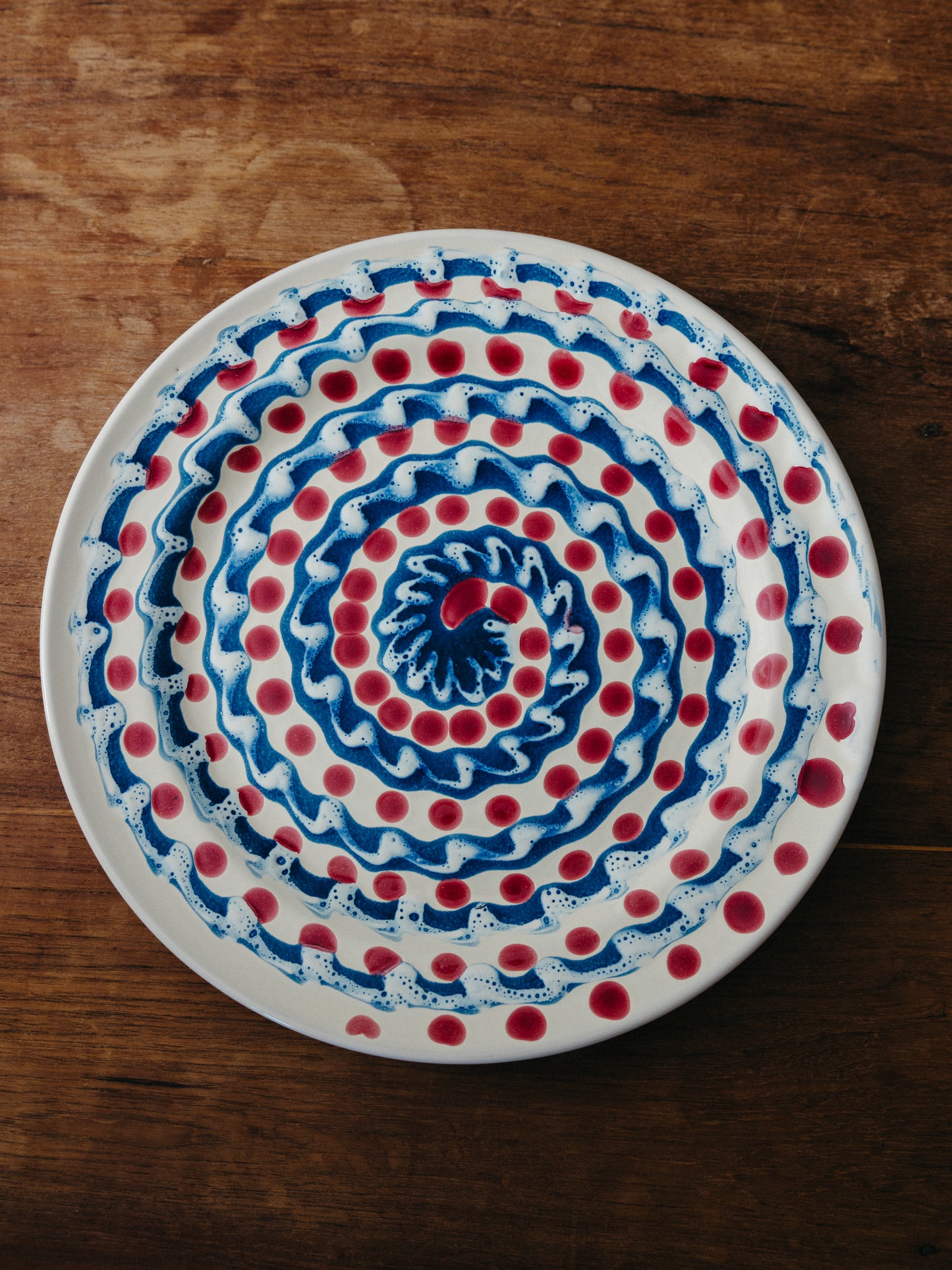 Ceramic Spiral Dinner Plate, No. 12