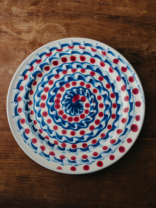 Ceramic Spiral Dinner Plate, No. 12