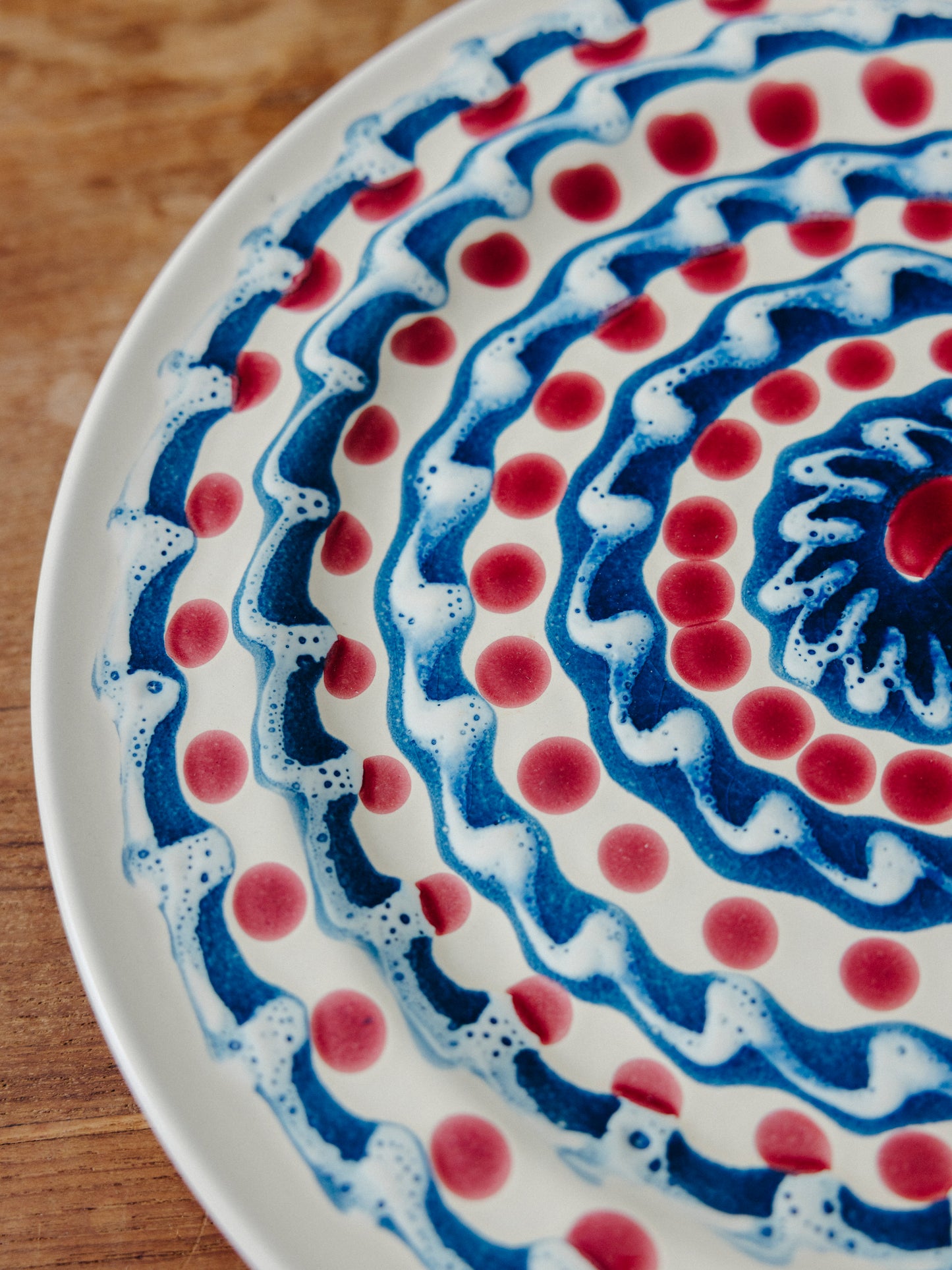 Ceramic Spiral Dinner Plate, No. 12