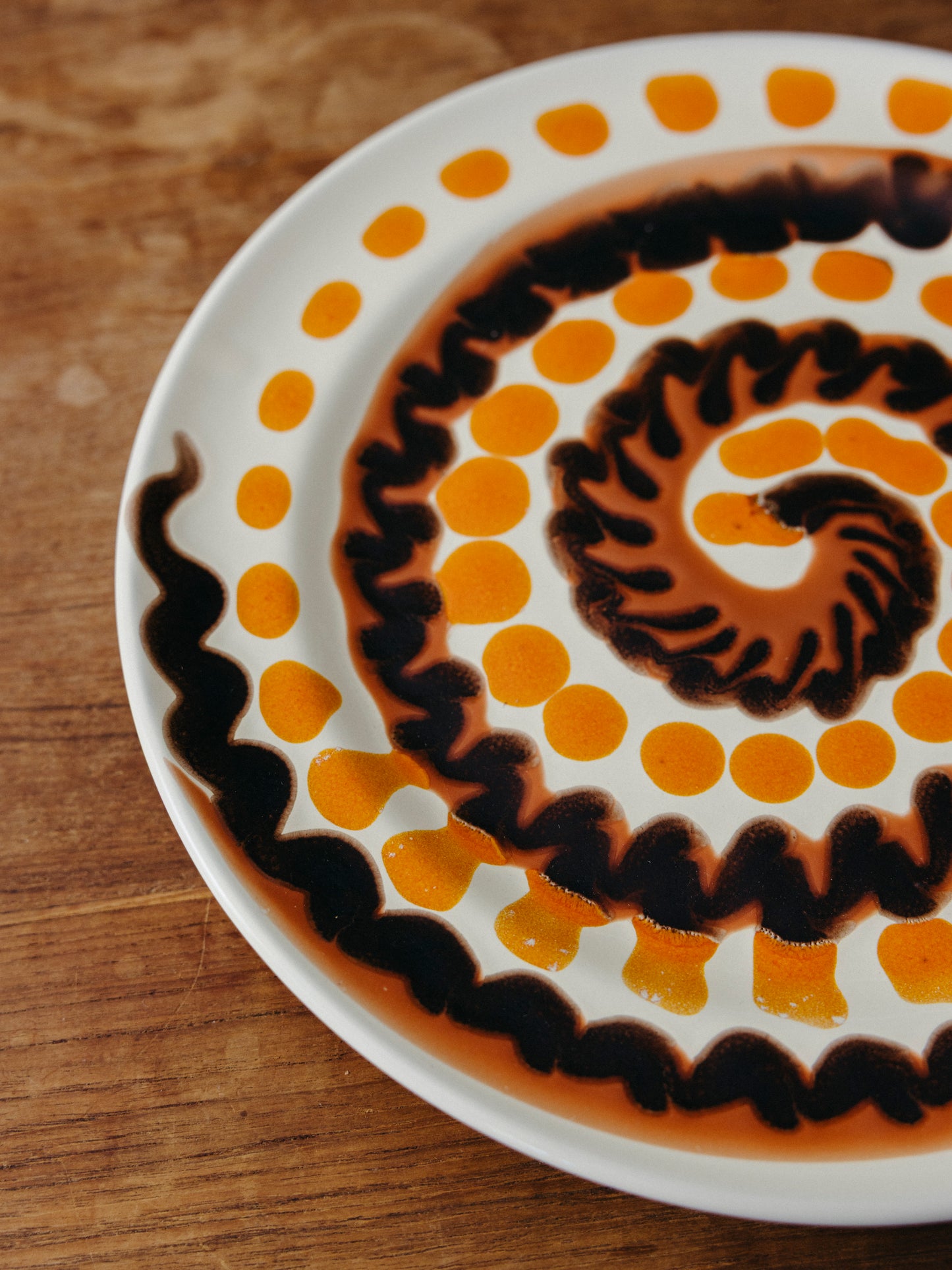 Ceramic Spiral Dinner Plate, No. 13