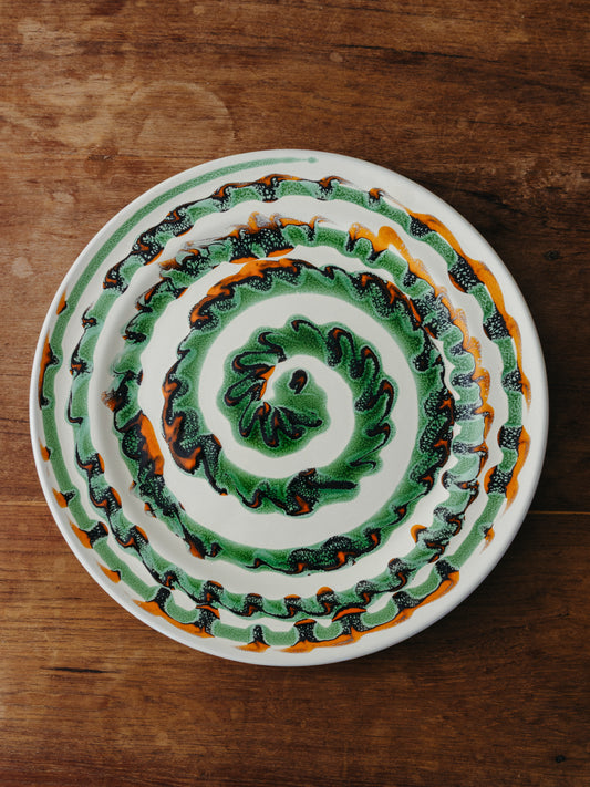 Ceramic Spiral Dinner Plate, No. 14