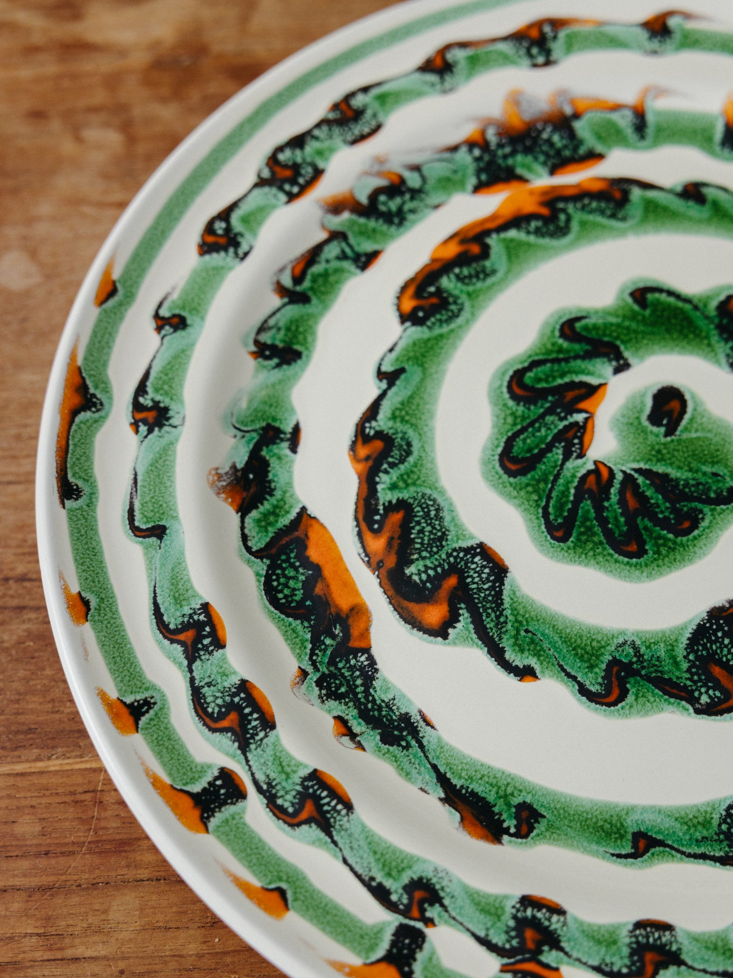 Ceramic Spiral Dinner Plate, No. 14