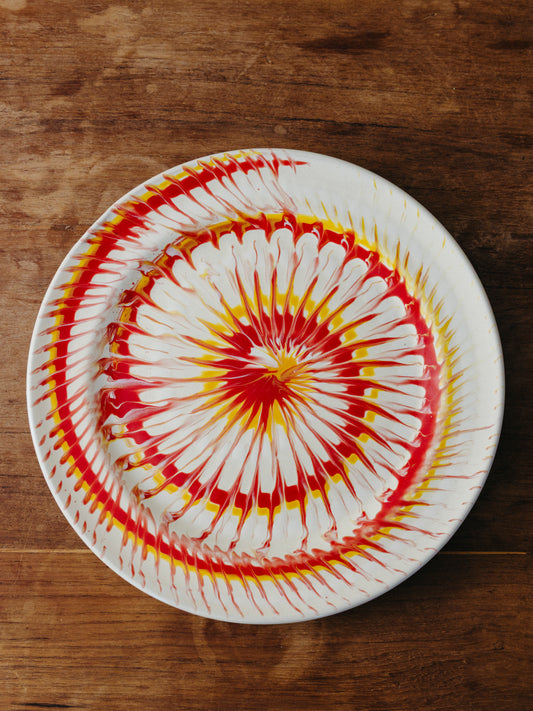 Ceramic Spiral Dinner Plate, No. 15
