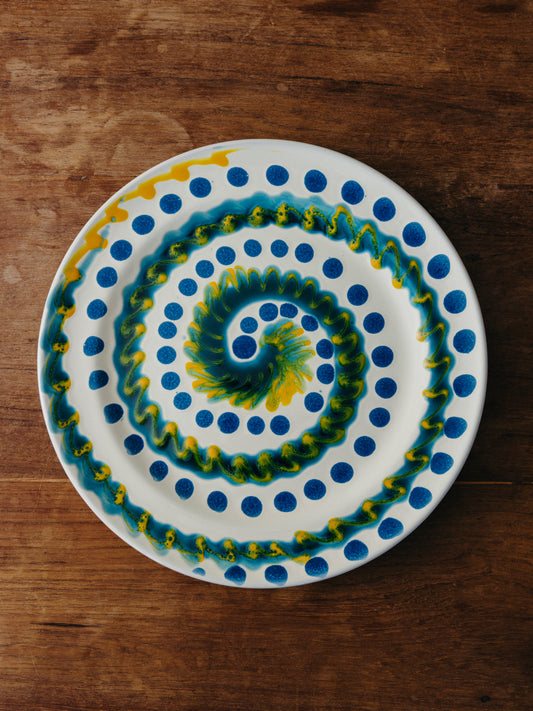 Ceramic Spiral Dinner Plate, No. 16