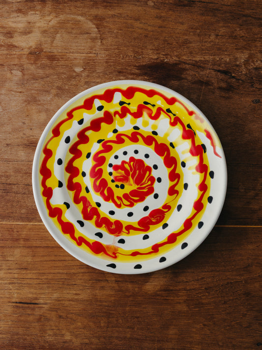 Ceramic Spiral Fruit Plate, No. 06