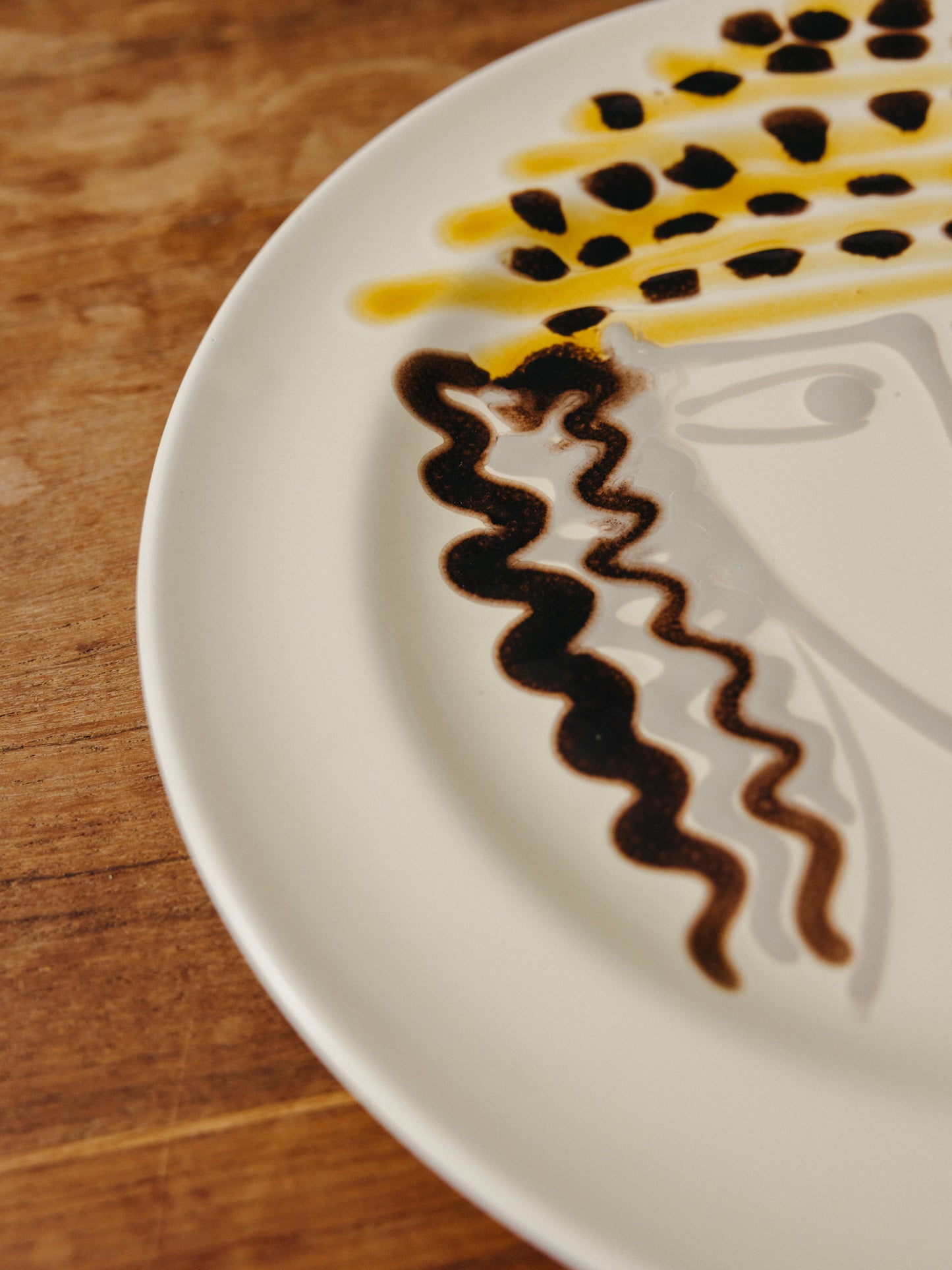 Ceramic Face Dinner Plate, No. 13