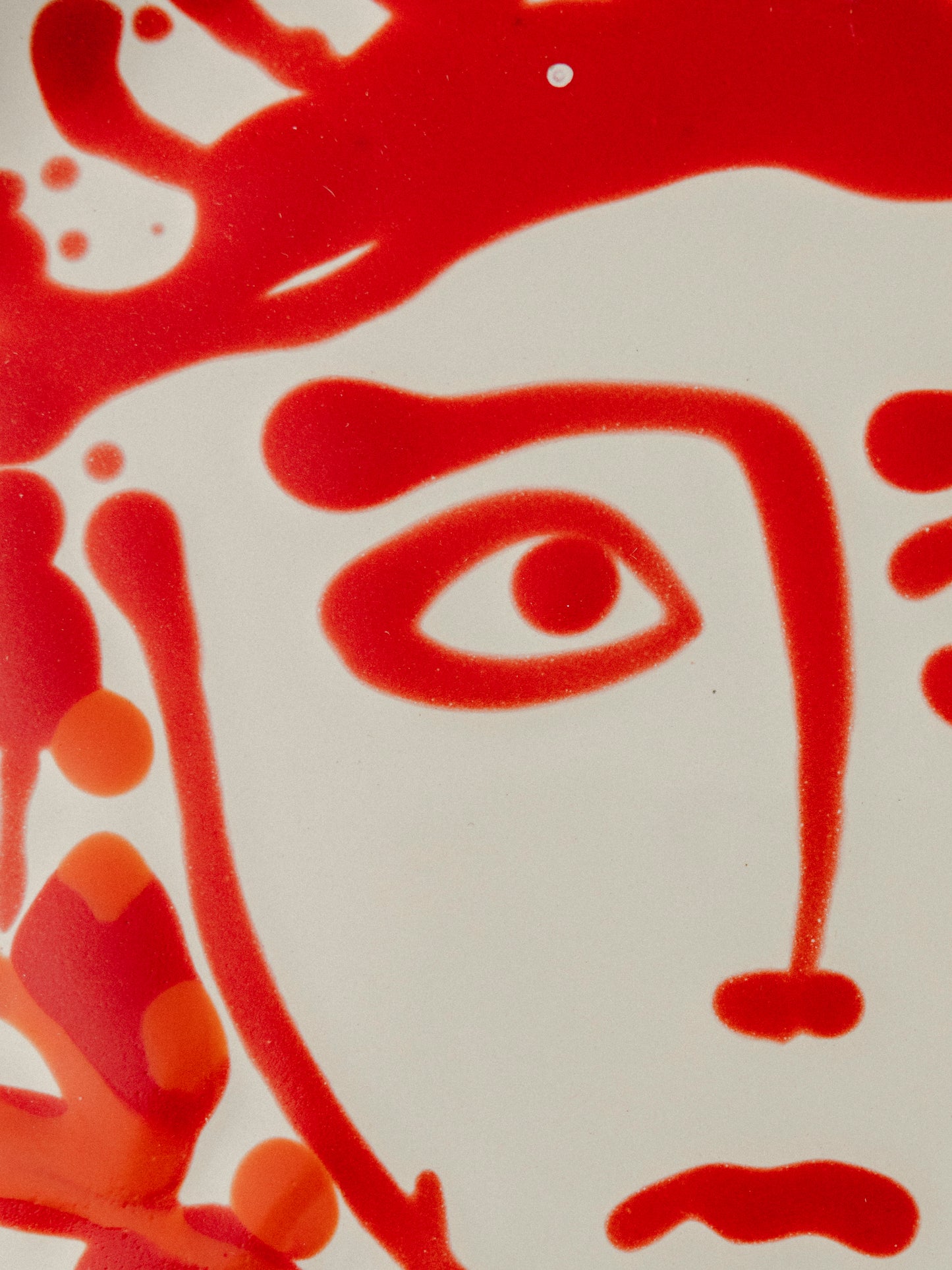 Ceramic Face Dinner Plate, No. 09